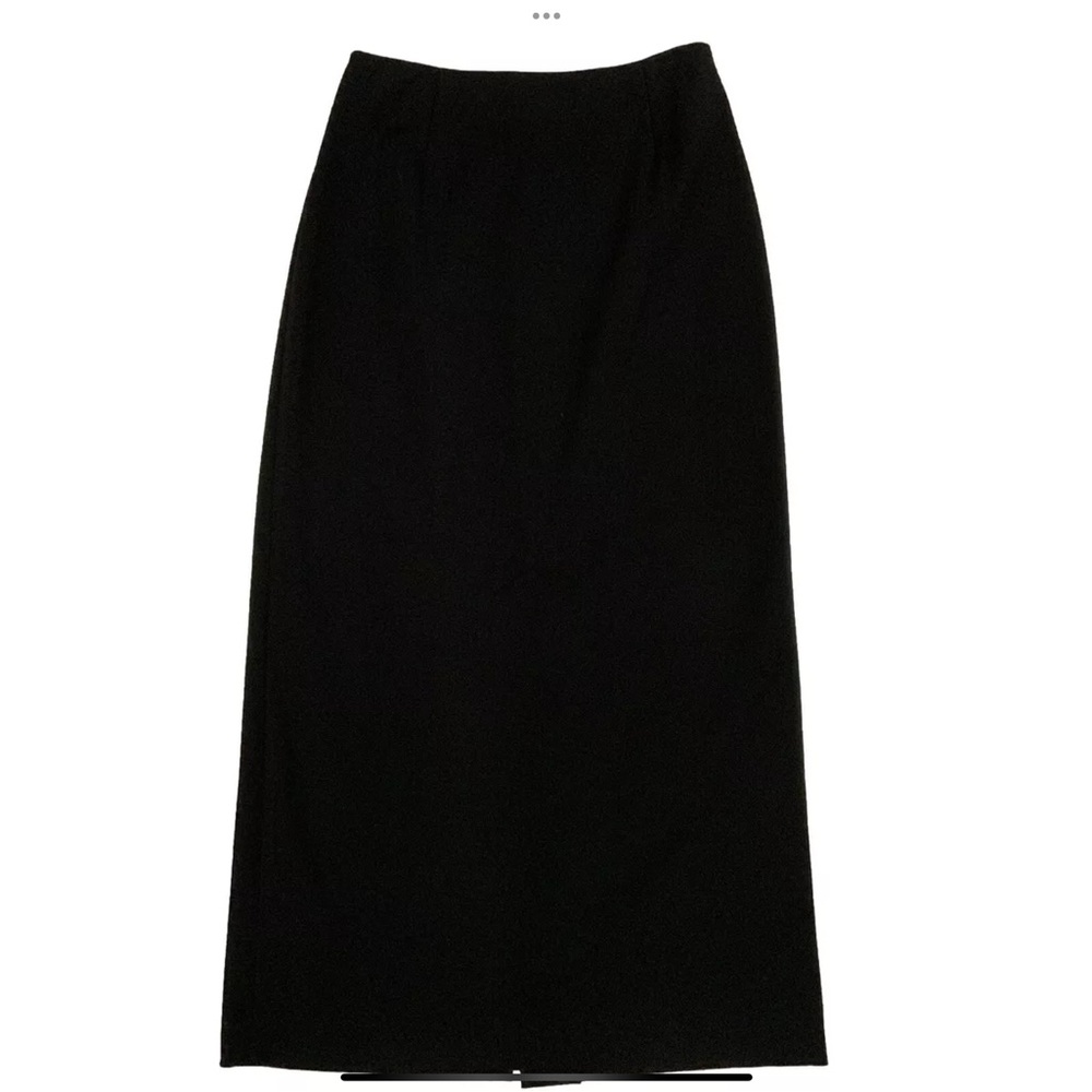 Talbots Vintage Size 6 Maxi Skirt 
Straight 
Stretch 
Black 
Back zip and slit